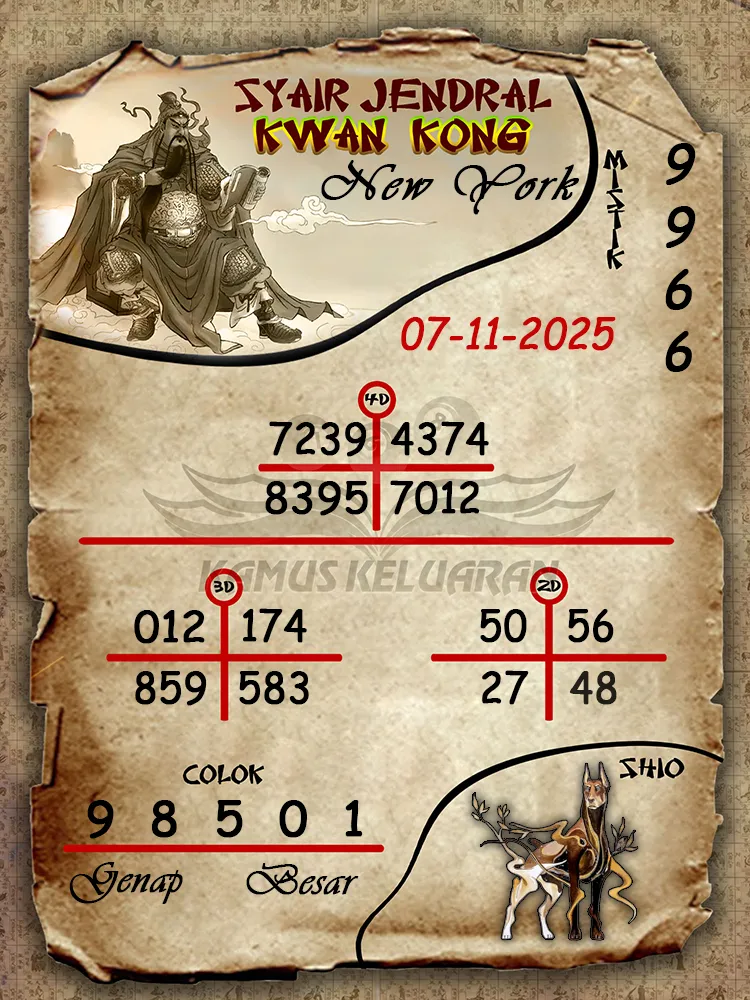 Syair Jendral Kwan Kong New York 07 11 2025