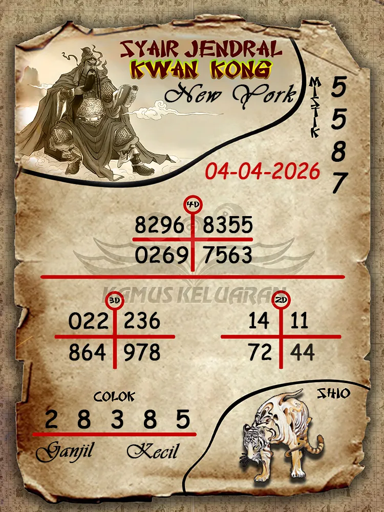 Syair Jendral Kwan Kong New York 04 04 2026