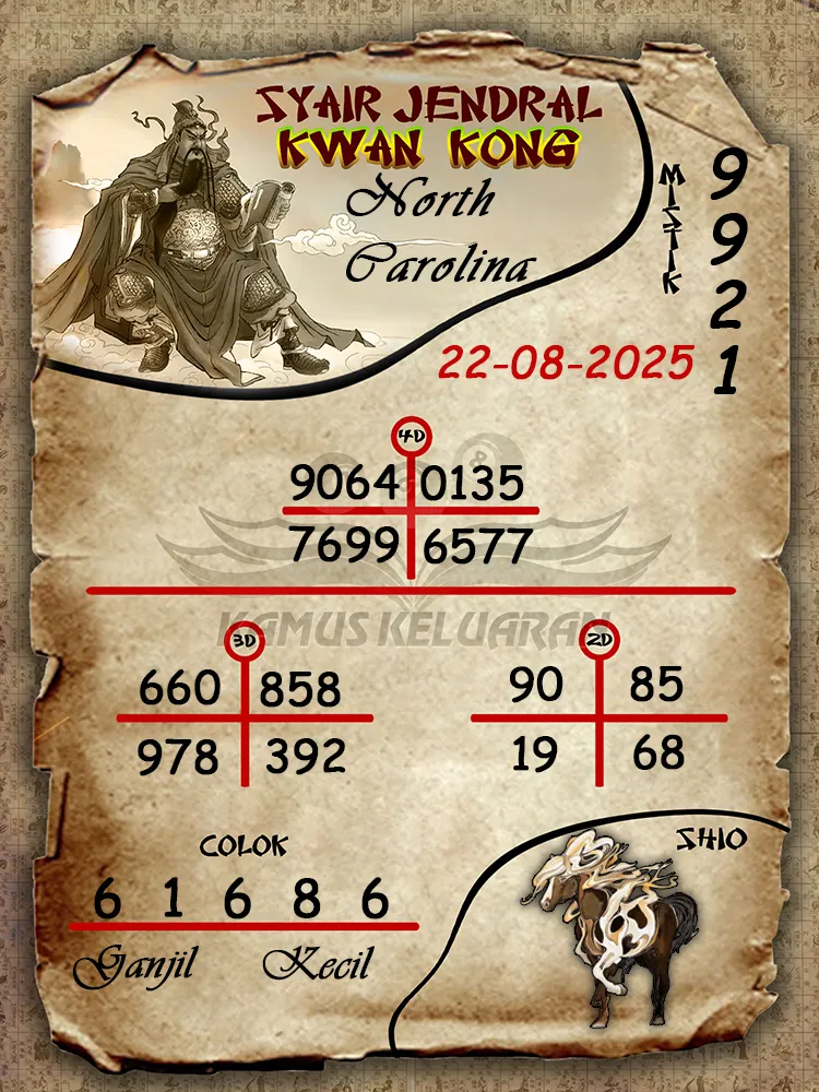 syair jendral kwan kong North Carolina 22 08 2025