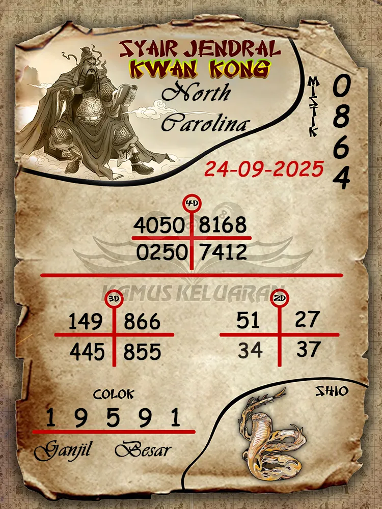 syair jendral kwan kong North Carolina 24 09 2025