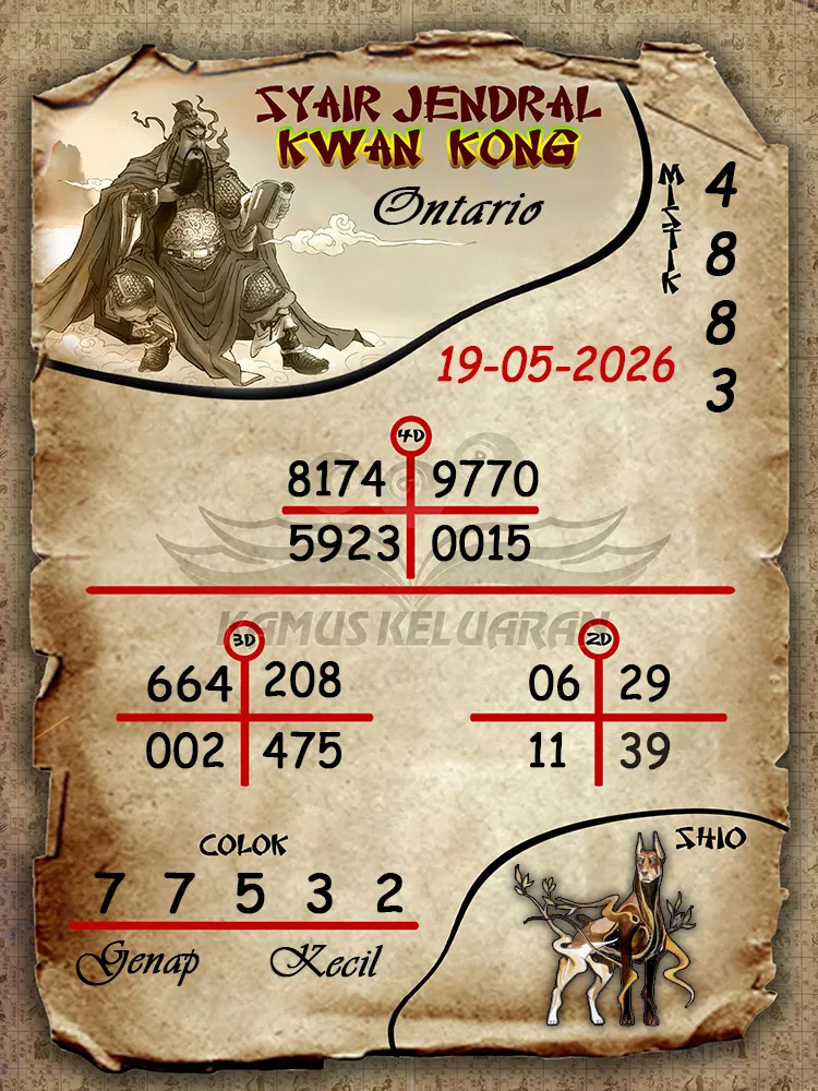 Syair Jendral Kwan Kong Ontario 19 05 2026