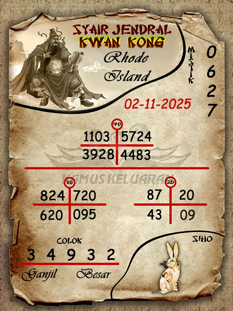 Syair Jendral Kwan Kong Rhode Island 02 11 2025