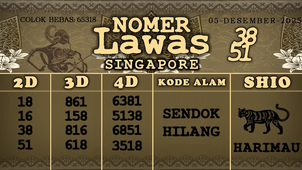 syair Nomer Lawas Singapore 05 12 2025