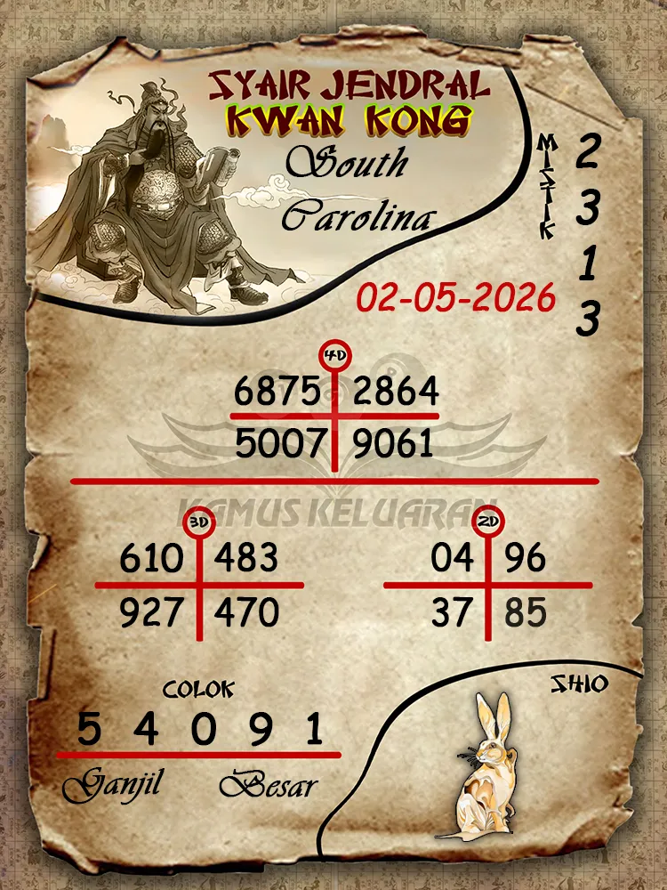 Syair Jendral Kwan Kong South Carolina 02 05 2026