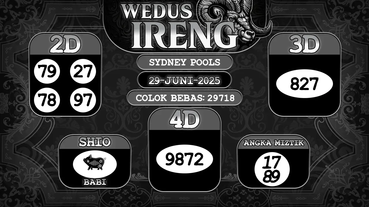 syair Wedus Ireng Sydney Pools 29 06 2025