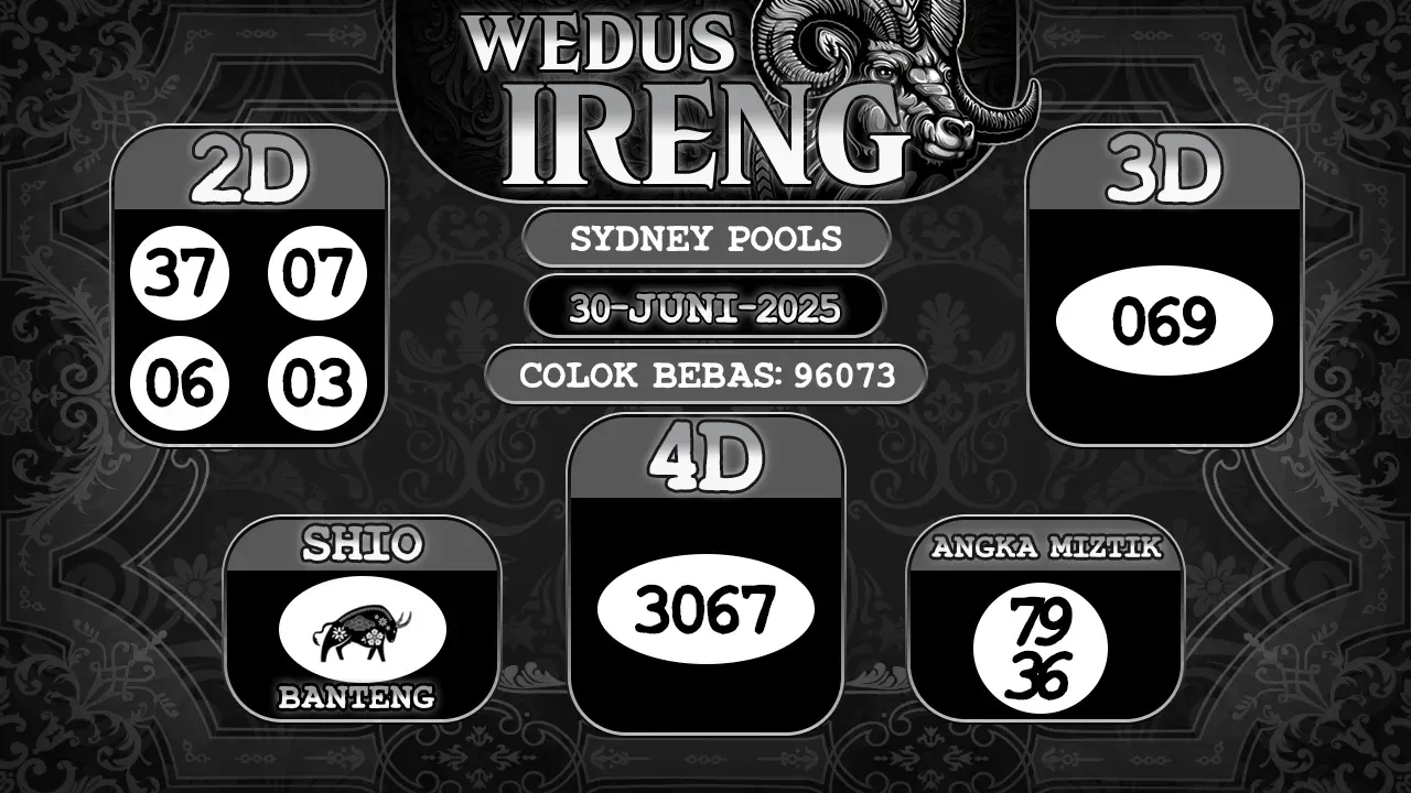 syair Wedus Ireng Sydney Pools 30 06 2025