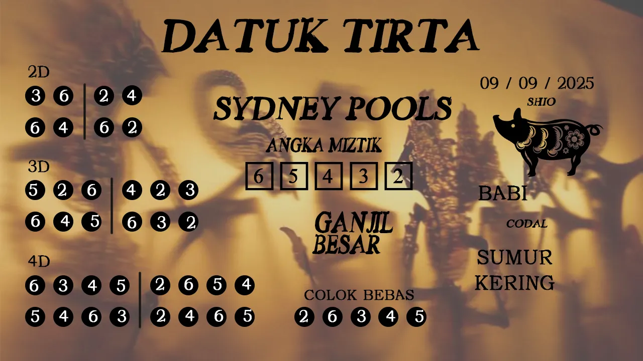 syair Datuk Tirta Sydney Pools 09 09 2025
