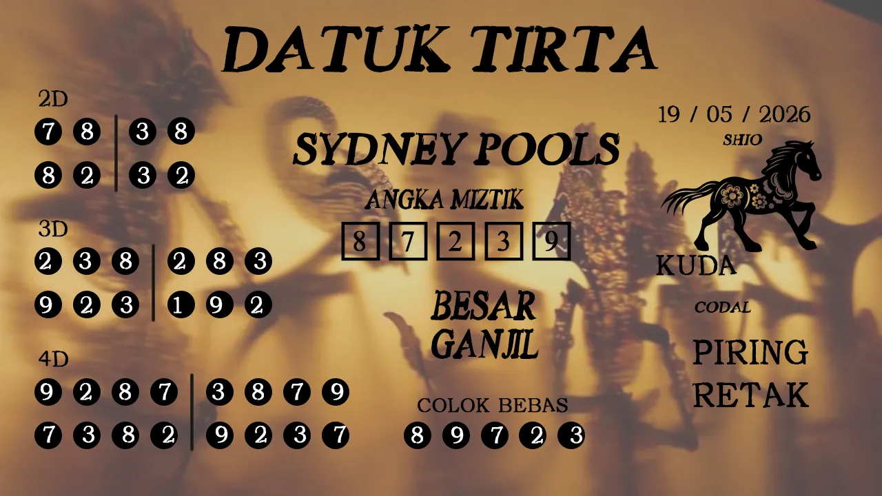 Syair datuk tirta sydney pools 19 05 2026