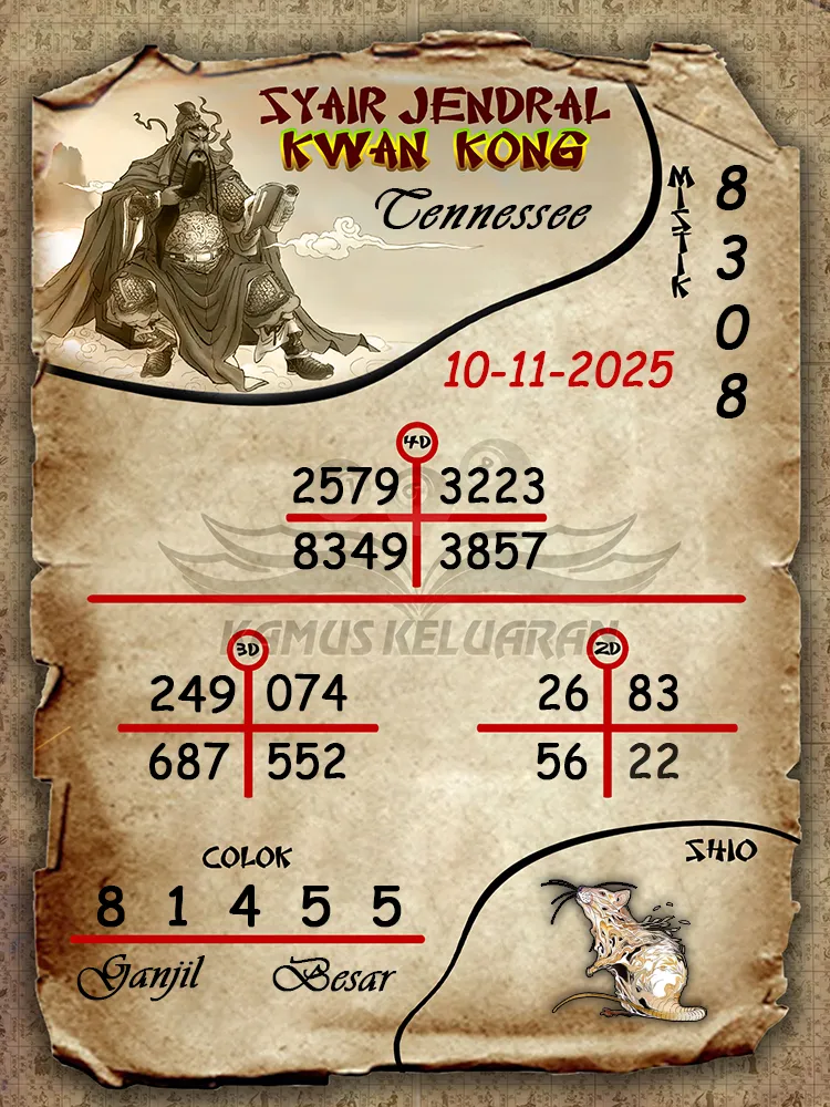 Syair Jendral Kwan Kong Tennessee 10 11 2025