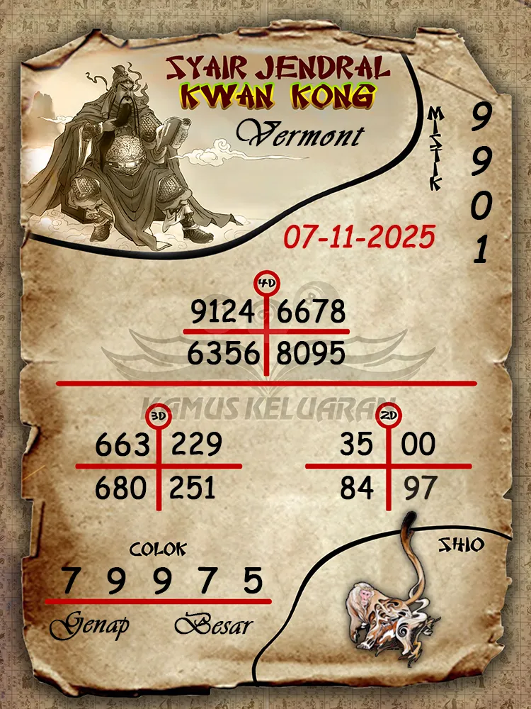 Syair Jendral Kwan Kong Vermont 07 11 2025