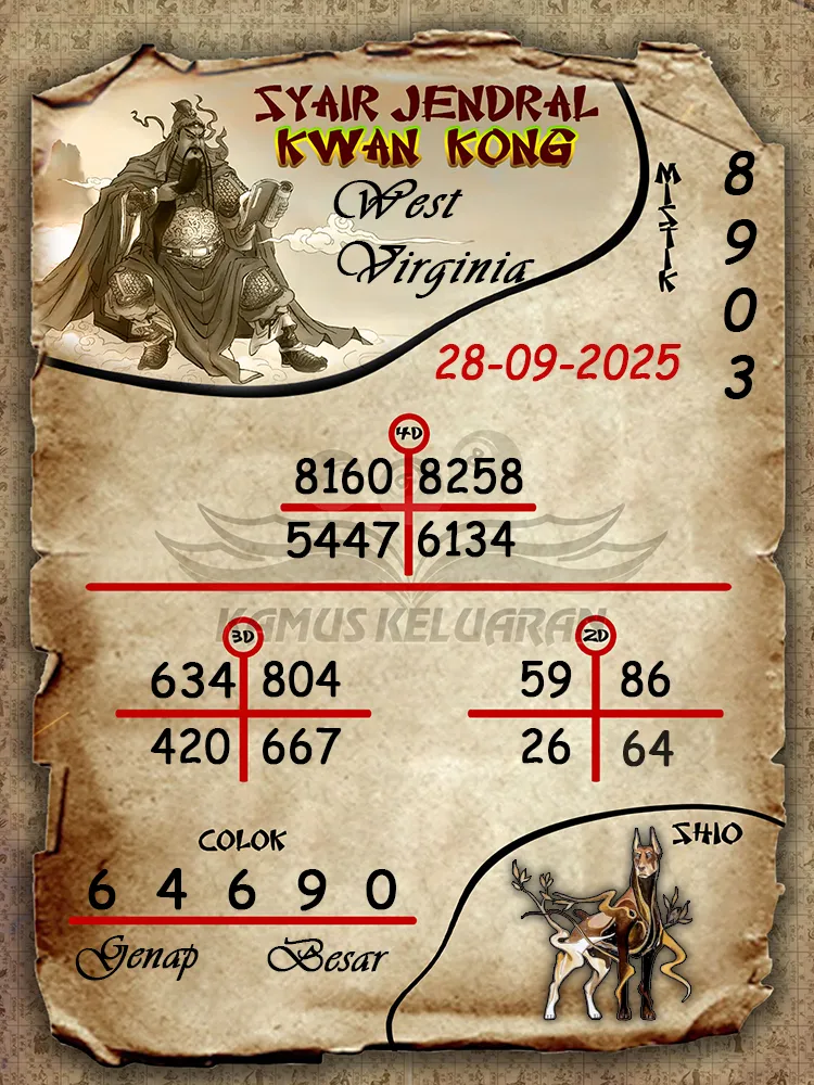 Syair jendral kwan kong West Virginia 28 09 2025
