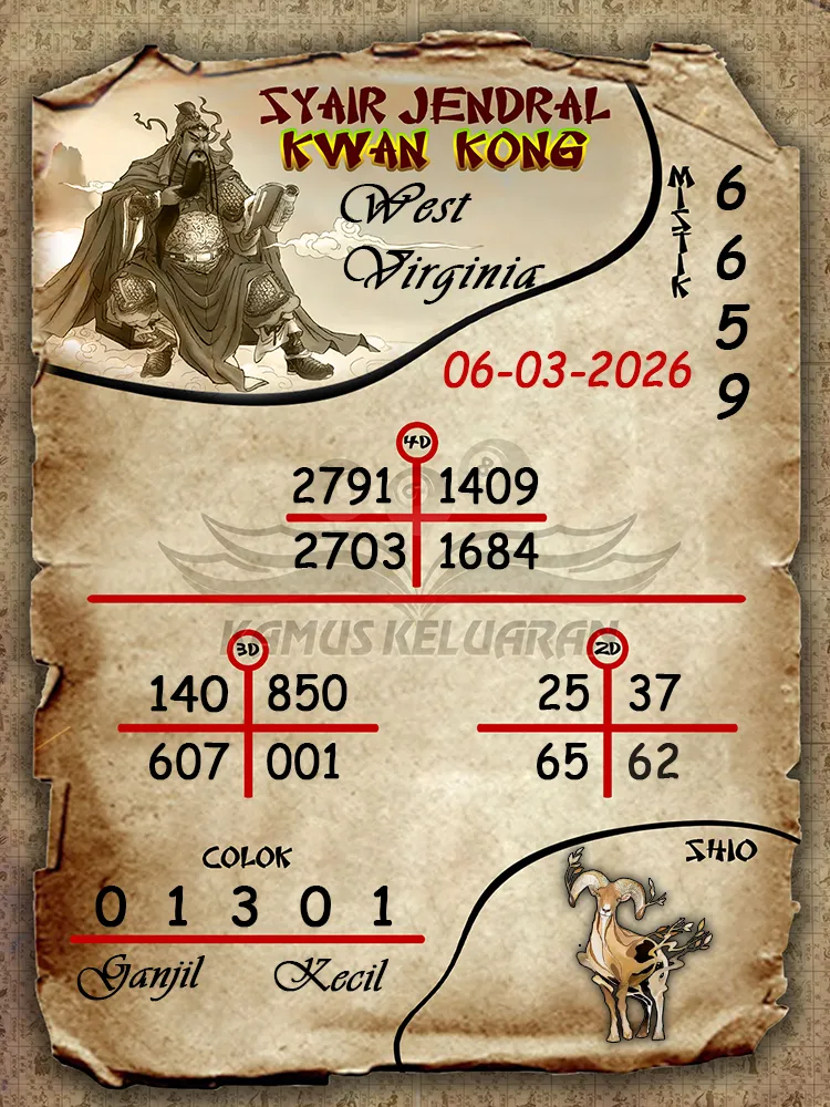 Syair Jendral Kwan Kong West Virginia 06 03 2026