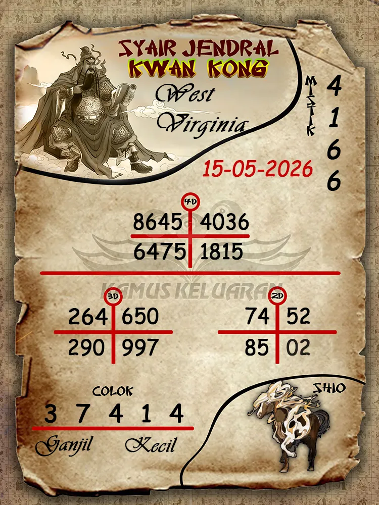 Syair Jendral Kwan Kong West Virginia 15 05 2026