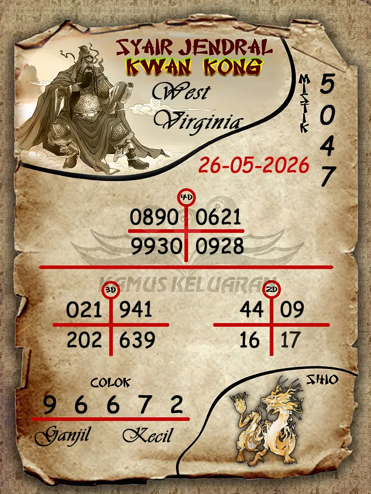 Syair Jendral Kwan Kong West Virginia 26 05 2026
